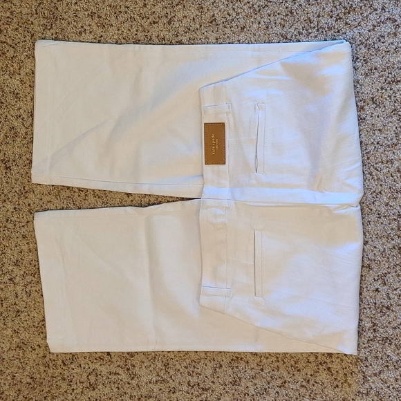Kate Spade NWOT Broome Street fresh white denim wide leg pants/culottes - Picture 7 of 14